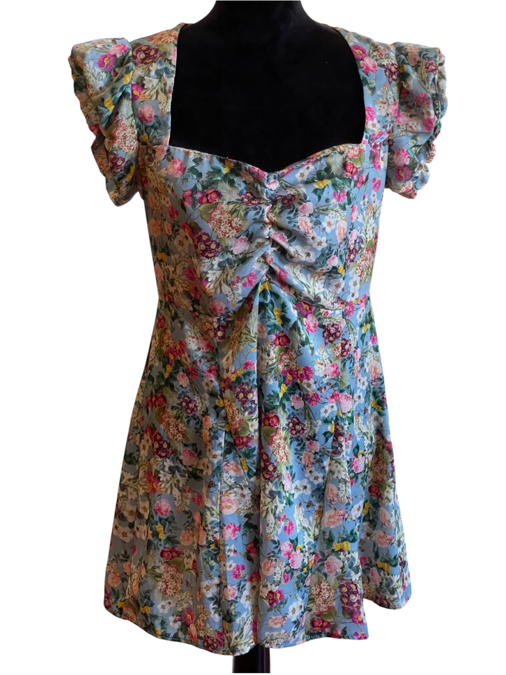 ZARA MINI FLORAL PUFF SLEEVE  FAIRY DRESS SZ XLG